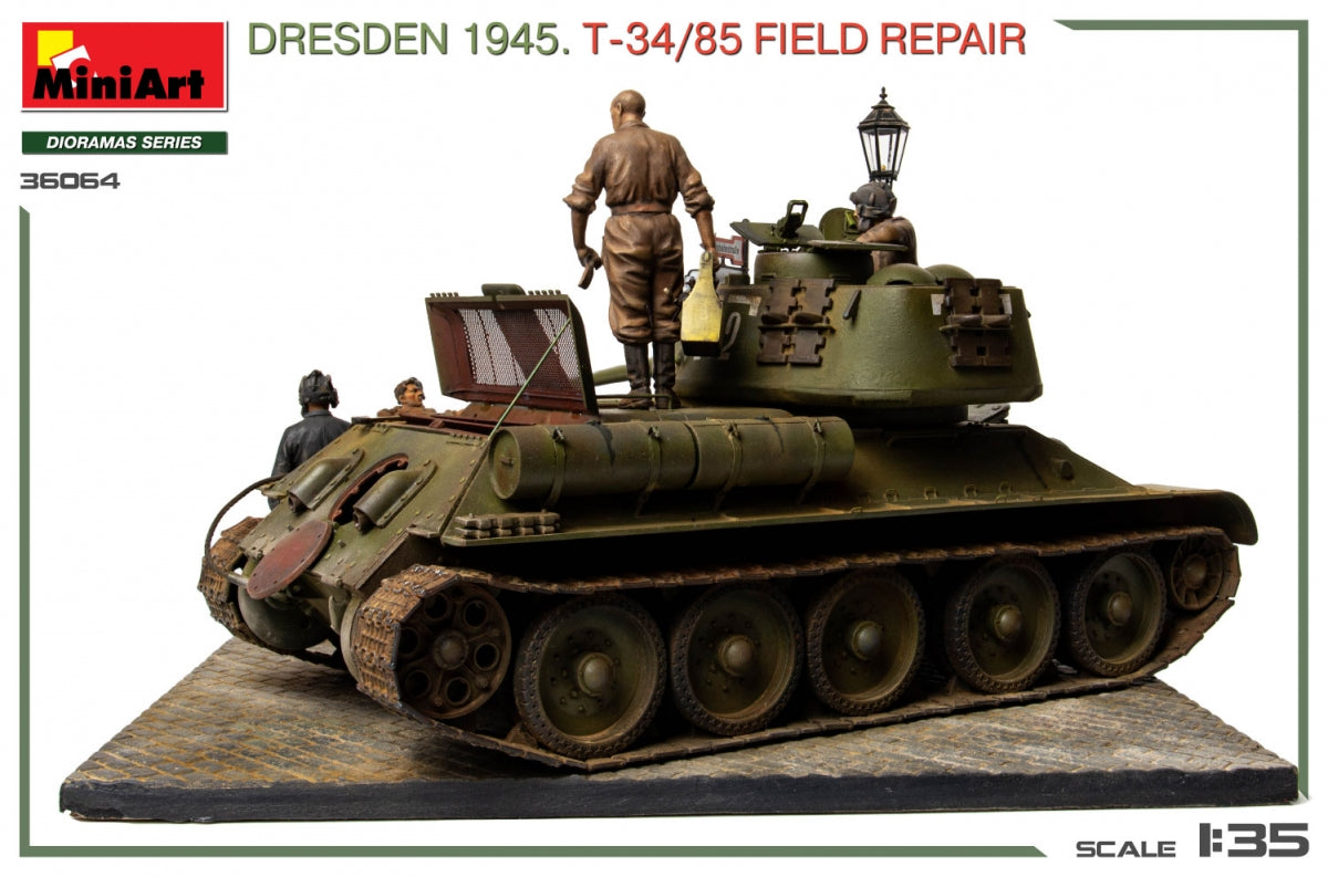 MiniArt 36064 Dresde 1945. Réparation de terrain T-34/85. Grand coffret 1/35 – image 3