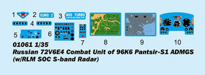 Trumpeter 01061 Unité de combat russe 72V6E4 de 96K6 Pantsir-S1 ADMGS (avec radar bande S RLM SOC) 1/35 – image 3