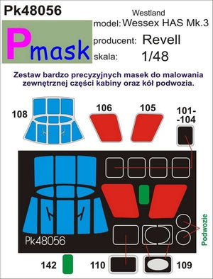 Masque P PK48056 WESTLAND WESSEX HAS MK.3 (REVELL) (1/48)