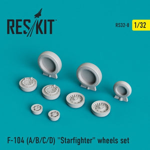 RESKIT RS32-0008 F-104 (A/B/C/D) « Starfighter » jeu de roues 1/32