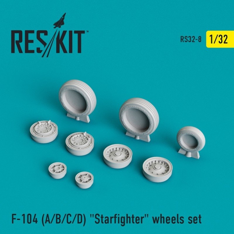 RESKIT RS32-0008 F-104 (A/B/C/D) « Starfighter » jeu de roues 1/32