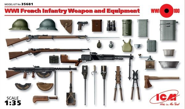 ICM 35681 Armes et équipements d&amp;#39;infanterie française (1914-1918) (1/35)