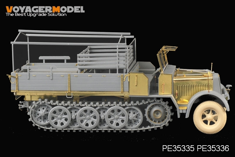 Maquette Voyager PE35335 Sd.Kfz.7 8t allemand de la Seconde Guerre mondiale, production tardive, pour DRAGON 6562, échelle 1/35 – imagen 15