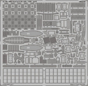 Eduard 53190 HMS Hood pt. 4 radeaux de sauvetage TRUMPETER 1/200