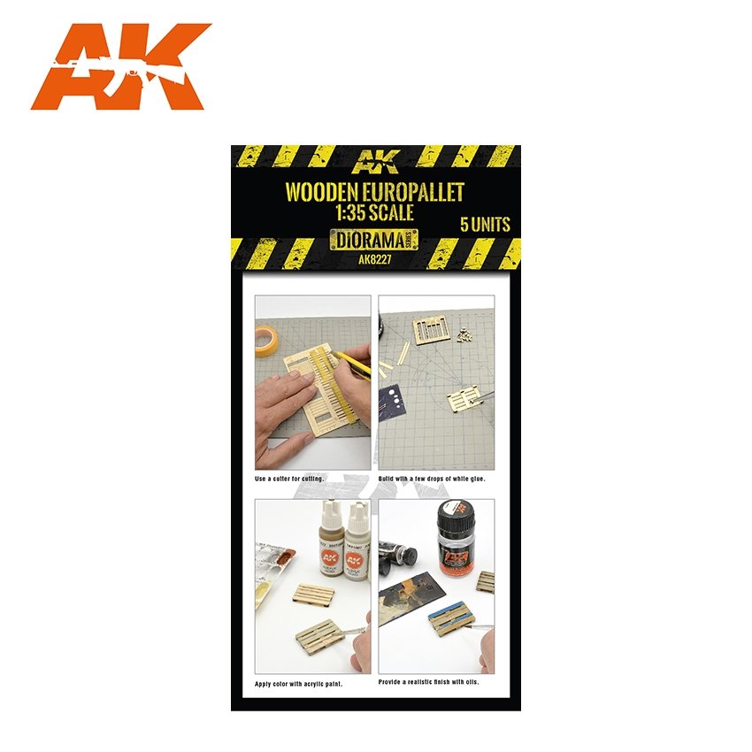 AK Interactive AK8227 EUROPALLET EN BOIS DÉCOUPÉ AU LASER (5 UNITÉS) – image 2
