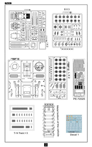 Modelcollect UA72127 TOS-2 Système de roquettes thermobariques multilancement prospectif sur plateforme de combat universelle Armata (1/72) – Bild 5