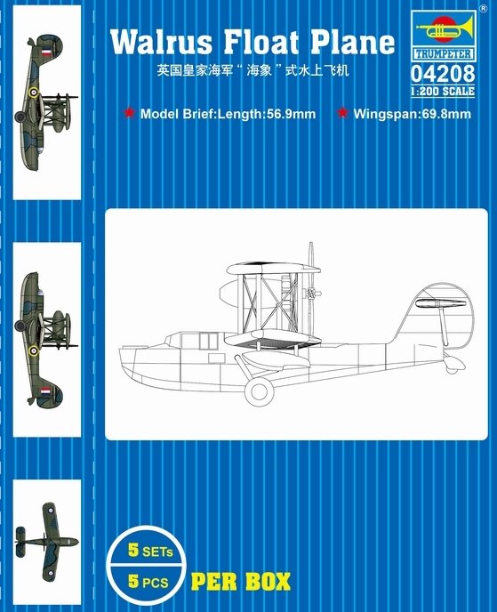 Trumpeter 04208 HMS Walrus Hydravion 1/200