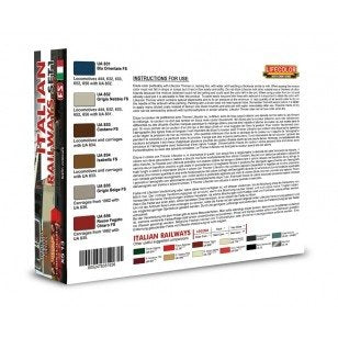 Coffret de peinture acrylique Lifecolor XS13 Chemins de fer italiens, lot de 1 (6 x 22 ml) – Bild 2