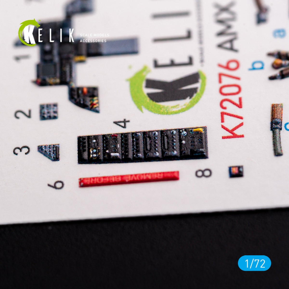 KELIK K72076 Amx Ghibli interior 3D decals for Italeri kit 1/72 – zdjęcie 6