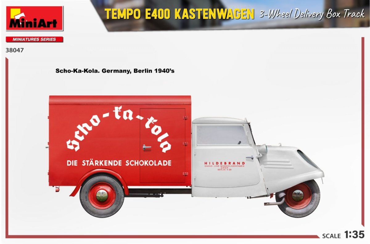 MiniArt 38047 TEMPO E400 KASTENWAGEN CAMION DE LIVRAISON À 3 ROUES SUR VOIE 1/35  – image 17