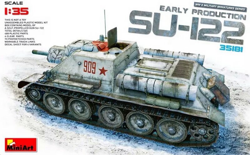 Voyager modèle PE35886 seconde guerre mondiale russie SU-122 Basic pour MINIART 1/35  – image 10