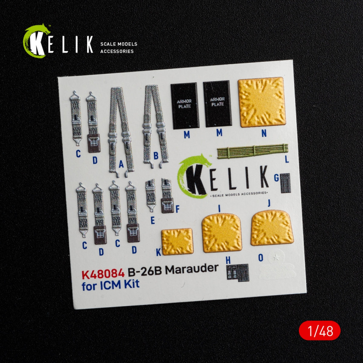 Décalcomanies 3D pour l&amp;#39;intérieur du B-26B Marauder KELIK K48084, compatibles avec la maquette ICM au 1/48 – image 2