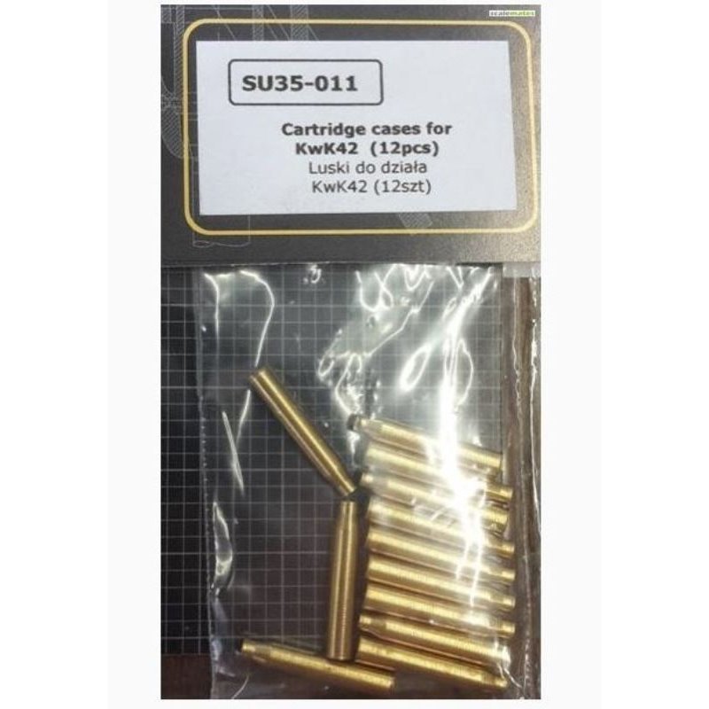 Étuis de cartouches Panzer Art SU35-011 pour KwK42 7,5 cm ; 12 pièces. Échelle 1/35