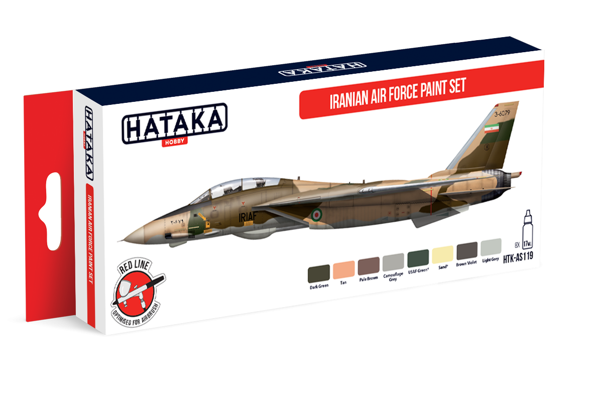 Coffret de peinture Hataka AS119 pour l&amp;#39;armée de l&amp;#39;air iranienne, 8 x 17 ml – immagine 2