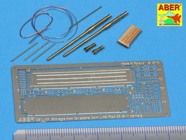 Aber 35L-089 Ensemble de 2 canons de canon allemands de 2 cm L/65 pour Flak 38 avec boîte de rangement (1/35) – Bild 2