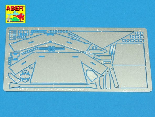 Blindage additionnel Aber 35A100 pour chasseur de chars américain M10 (1/35)