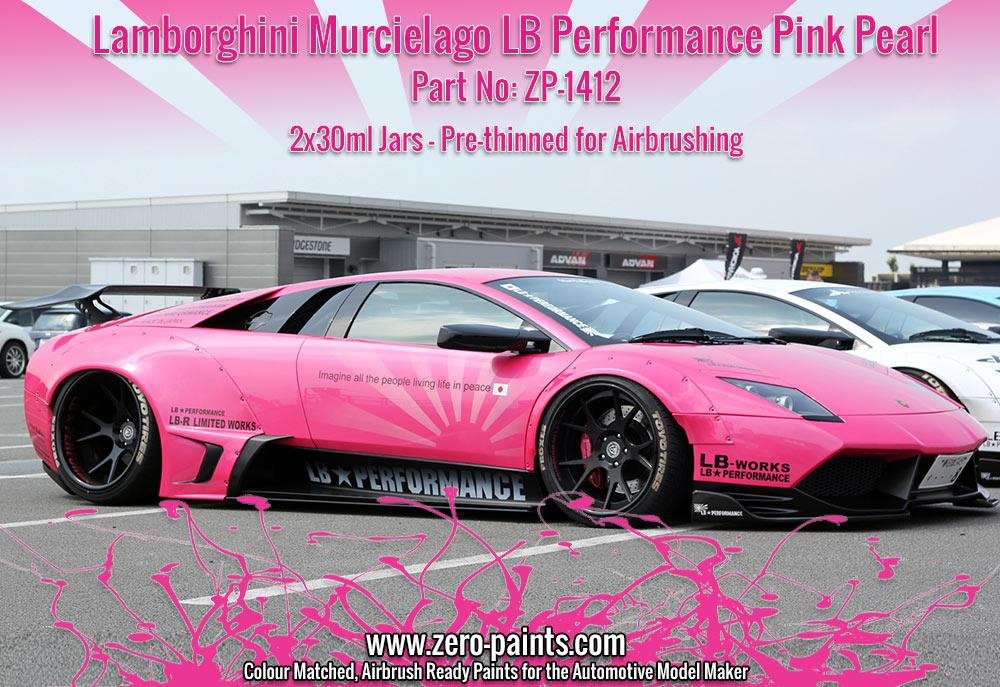 Peinture Zero Paints ZP-1412 Lamborghini Murcielago LB Rose nacré haute performance 2 x 30 ml