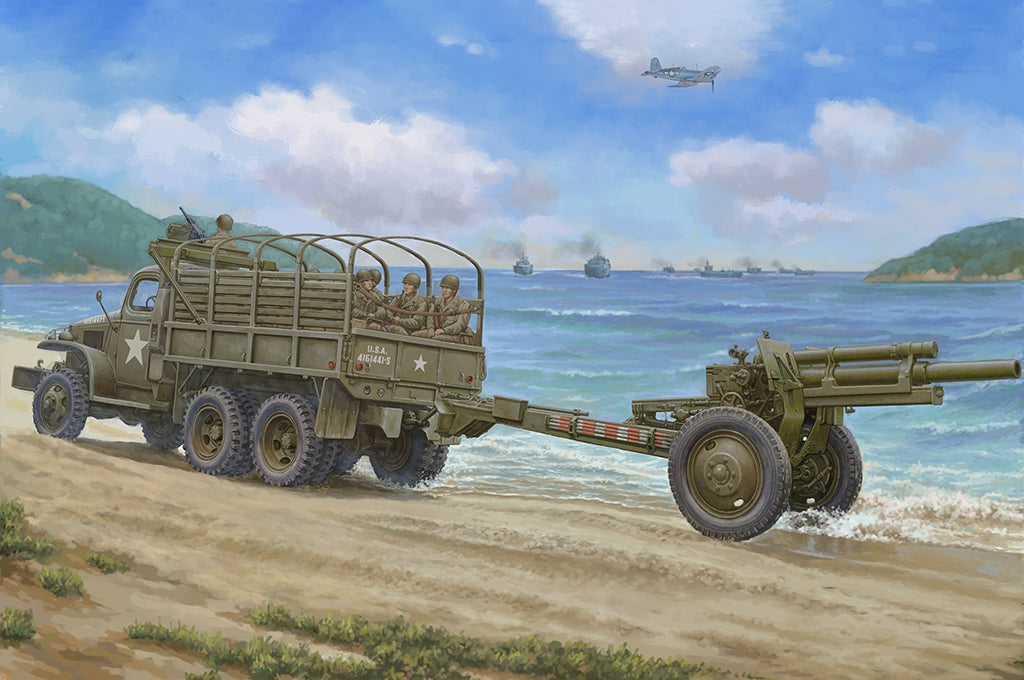 J'adore le kit 63567 CCKW-352 avec obusier M2A1 de 105 mm - Version tourelle mitrailleuse 1/35