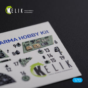 Décalcomanies 3D intérieures KELIK K72114 Hurricane Mk IIC pour maquette Arma Hobby au 1/72 – image 3