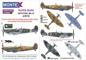 Montex K24092 SPITFIRE IXc pour AIRFIX 1/24