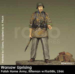 RADO Miniatures RDM35017 Soulèvement de Varsovie, Armée de l&amp;#39;intérieur polonaise, Fusilier avec Kar98k (1/35)