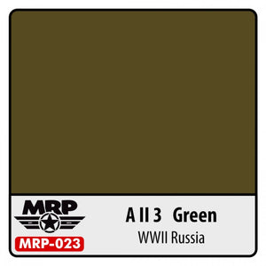 Peinture MR. Paint MRP-023 A II 3 Vert Seconde Guerre mondiale Russie 30 ml