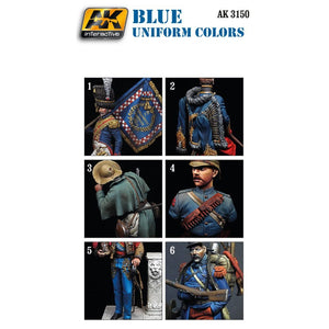 AK Interactive AK3150 BLEU UNIFORME COULEURS 6 x 17 ml – image 2