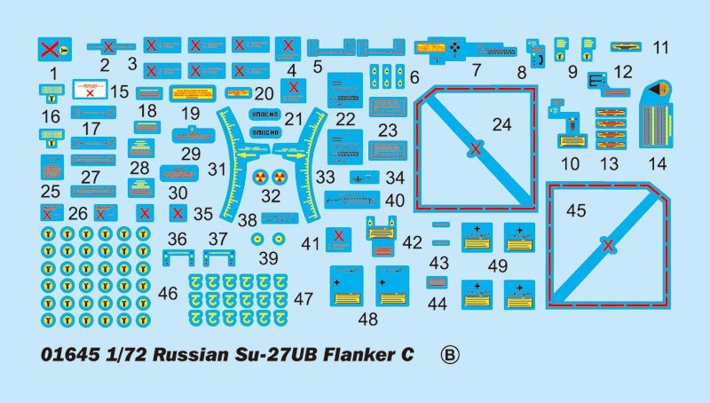 Trumpeter 01645 Chasseur russe Su-27UB Flanker C (1/72) – image 7