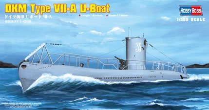 Hobby Boss 83503 Sous-marin allemand de la Seconde Guerre mondiale Type VII-A U-Boot 1/350