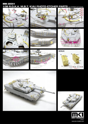 MK1 Design MM-35001 ROKA K1A1 PIÈCES DE DÉTAIL RADIOGRAPHIÉES 1/35 – image 2