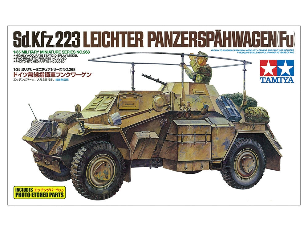 Tamiya 35268 Voiture blindée allemande Sd.Kfz.223 avec pièces photo-découpées (1/35) – immagine 2