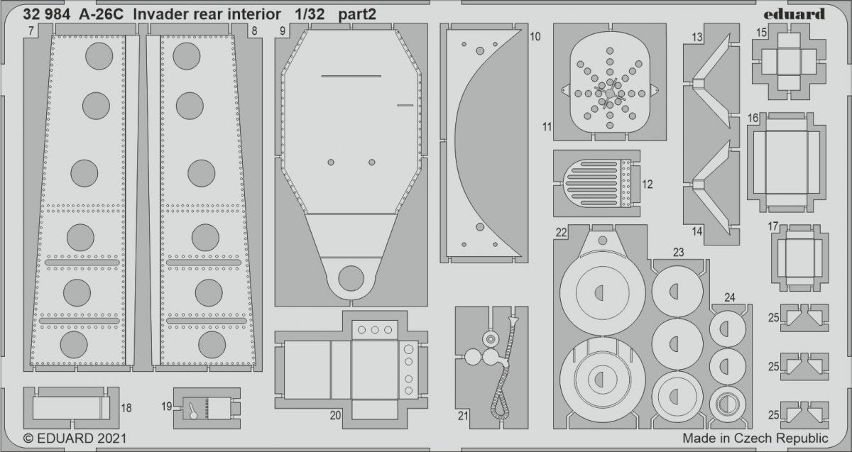 Intérieur arrière Eduard 32984 A-26C Invader pour HOBBY BOSS 1/32  – Bild 2