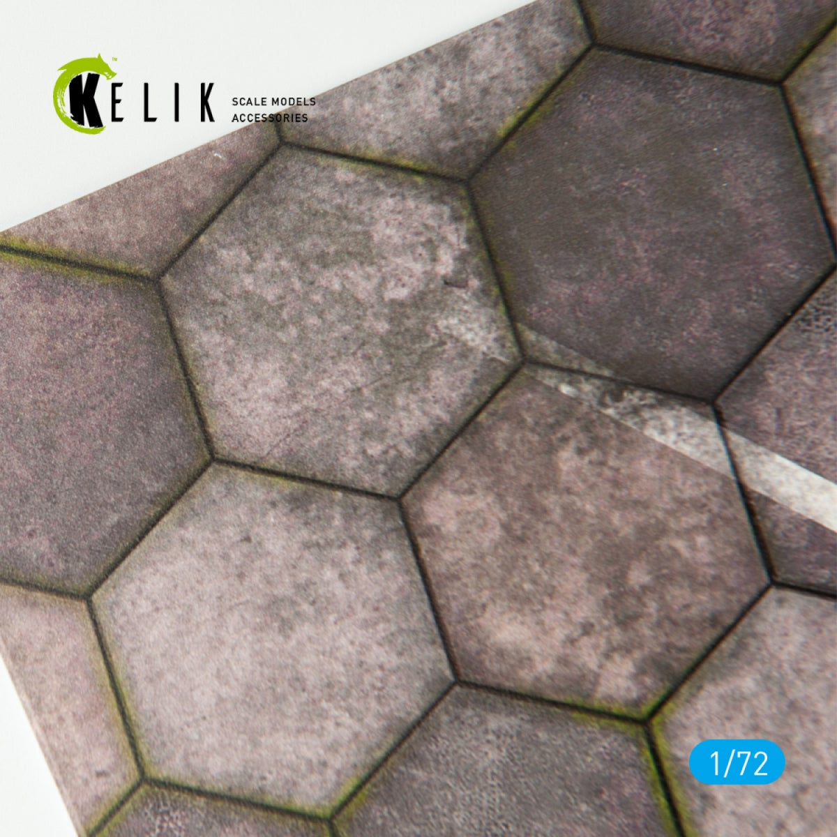 Plaques hexagonales en béton KELIK KS72004 pour base d&amp;#39;avions et d&amp;#39;hélicoptères - Acrylique 3 mm (280 x 180 mm) 1/72 – immagine 3