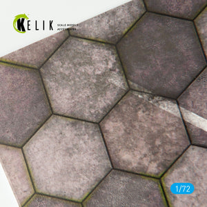 Plaques hexagonales en béton KELIK KS72004 pour base d&amp;#39;avions et d&amp;#39;hélicoptères - Acrylique 3 mm (280 x 180 mm) 1/72 – immagine 3