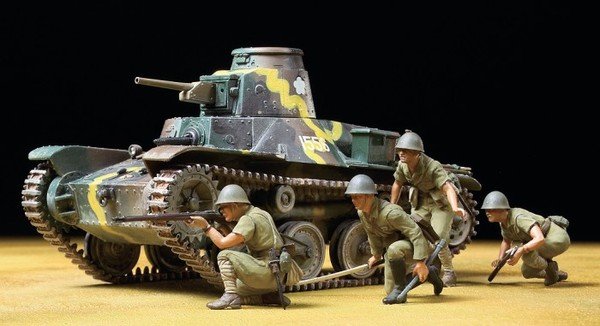 Tamiya 89774 Type 95 Char léger et ensemble d&amp;#39;infanterie (1/35)