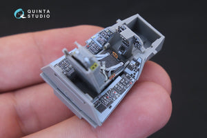 Intérieur imprimé en 3D et coloré sur papier décalcomanie Quinta Studio QD48167 F-16A (pour kit Kinetic) 1/48 – immagine 6