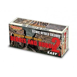 Coffret de peinture acrylique Lifecolor MS08 pour dioramas - Débris et gravats n° 2 (3 x 22 ml)