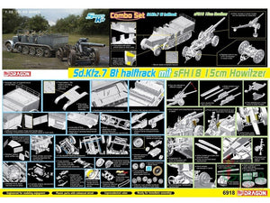 Dragon 6918 Sd.Kfz 7 8ton Halftrack avec obusier sFH18 15cm 1/35 – immagine 2