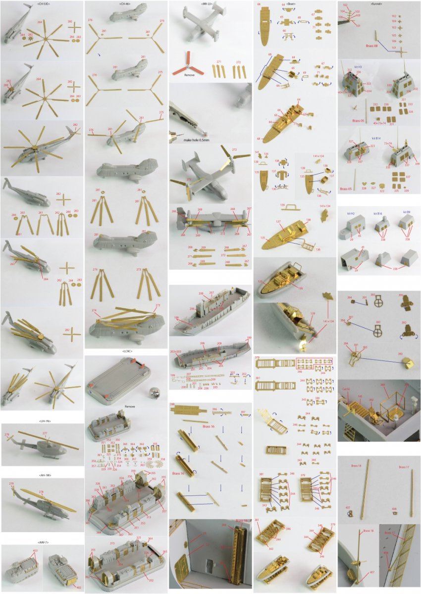 Pontos 35016F1 Ensemble de détails pour LPD de classe USS San Antonio (1/350) – imagen 2