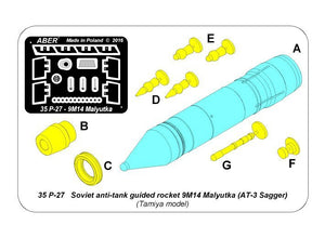 Roquette antichar soviétique guidée Aber 35P-27 9M14 Malyutka (AT-3 Sagger) – Bild 7