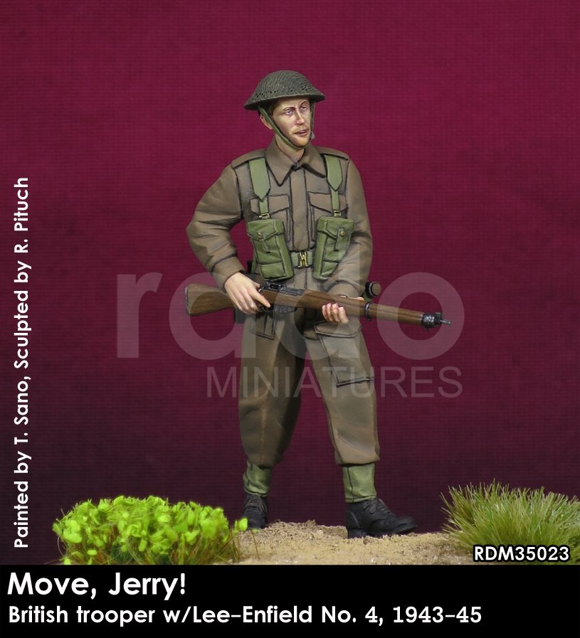 RADO Miniatures RDM35023 Soldat britannique avec Lee-Enfield n° 4, (1943-45) 1/35
