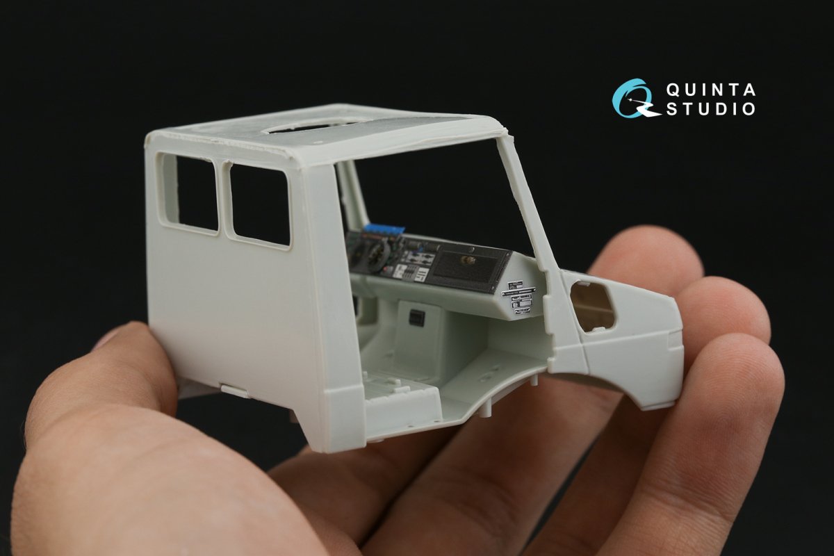 Intérieur imprimé en 3D et coloré sur papier décalcomanie (Revell) Quinta Studio QD35103 Unimog 435 1/35 – Bild 3