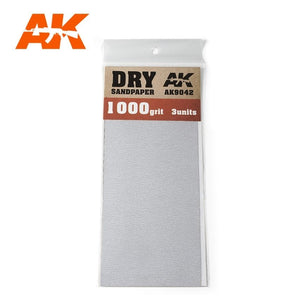 Papier de verre sec AK Interactive AK9042, grain 1000