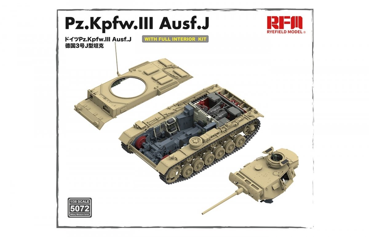 Rye Field Modèle 5072 Pz.Kpfw.III Ausf.J INTÉRIEUR COMPLET 1/35 – image 2