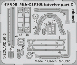 Intérieur du MiG-21PFM Eduard 49658, échelle 1/48.