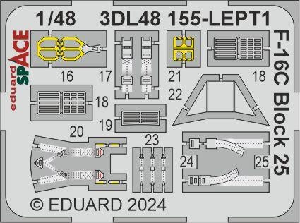 Eduard 3DL48155 F-16C Block 25 SPACE TAMIYA 1/48 – image 4