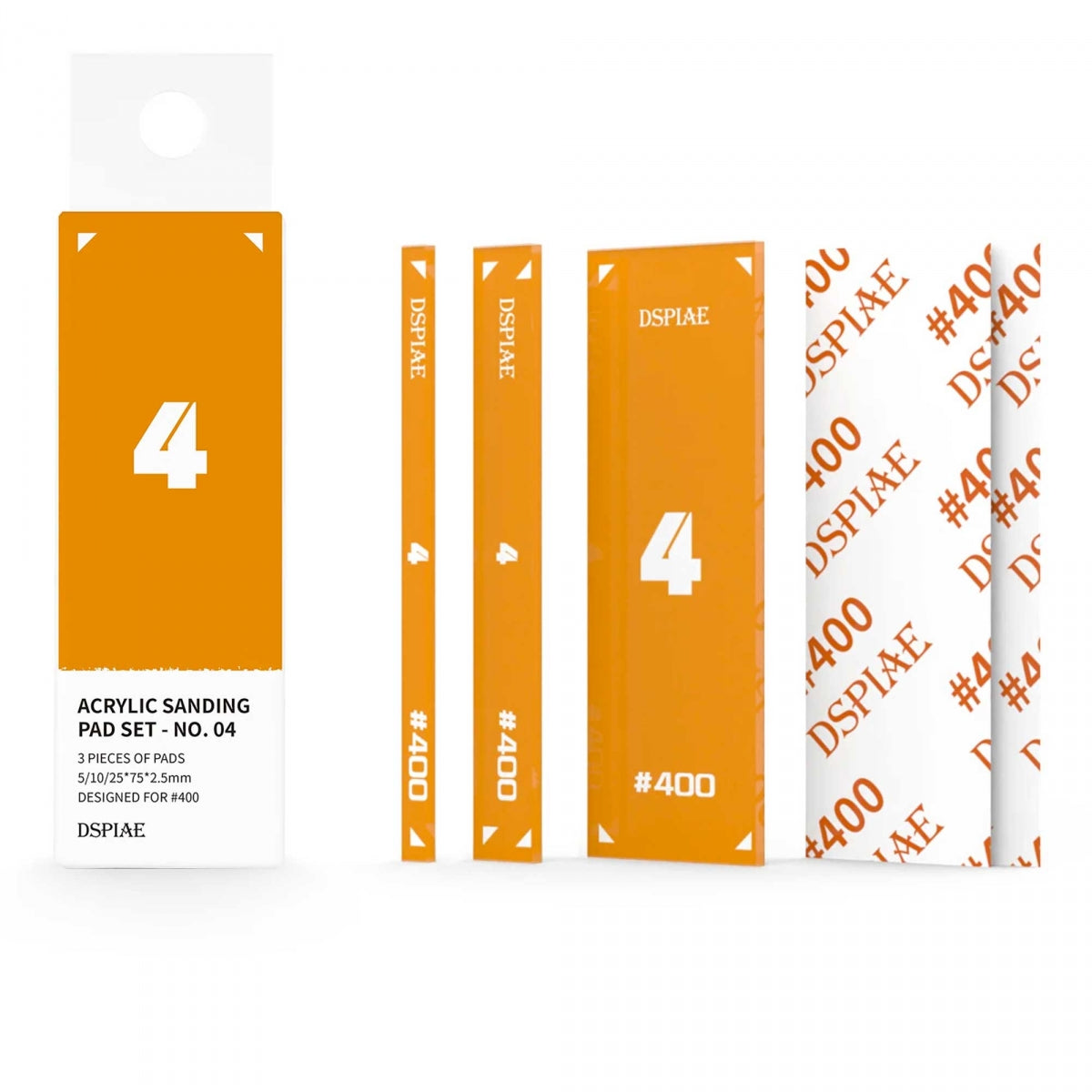 DSPIAE PT-SP04 Jeu de 3 tampons de ponçage acryliques n° 400
