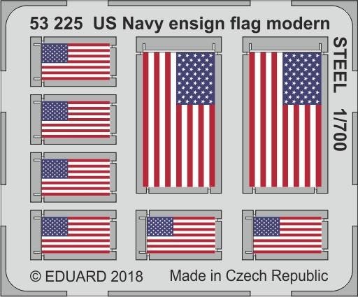 Pavillon de l&amp;#39;US Navy moderne Eduard 53225, acier, échelle 1/700