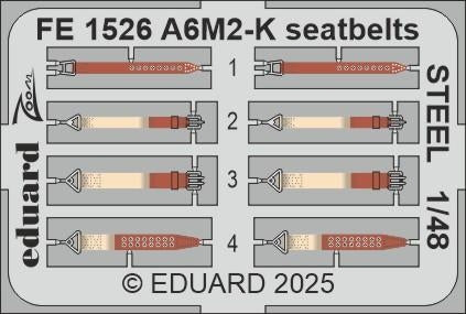 Ceintures de sécurité Eduard FE1526 A6M2-K en acier EDUARD 1/48