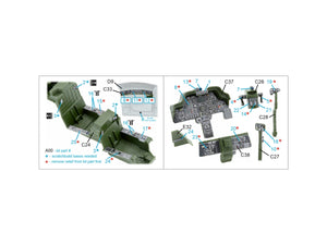 Intérieur imprimé en 3D et coloré sur papier décalcomanie Quinta Studio QDS-48572 AH-64A (Academy/Modelist) (petite version) 1/48  – immagine 12